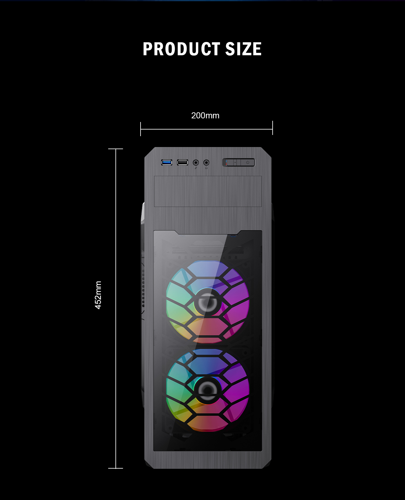 Gamemax G563 Black Steel ATX Tower Computer Case